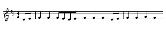 Golden Slippers - staff notation