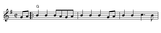 Golden Slippers - staff notation
