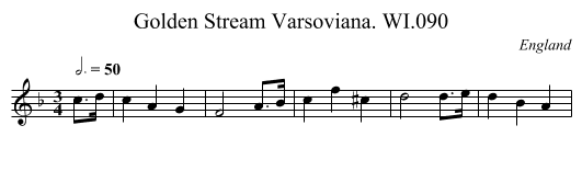 Golden Stream Varsoviana. WI.090 - staff notation