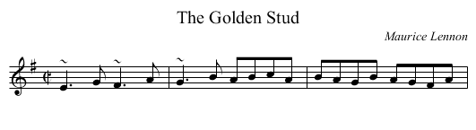Golden Stud, The - staff notation