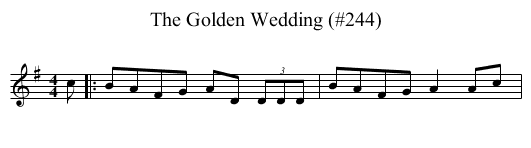 Golden Wedding (#244), The - staff notation
