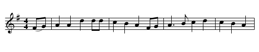 Golden Willow Tree - staff notation