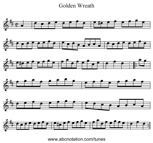 Golden Wreath - staff notation