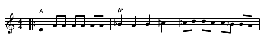 Goldenshteyn Tune 3    (A) - staff notation