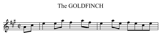 GOLDFINCH, The - staff notation