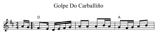 Golpe Do Carballiño - staff notation
