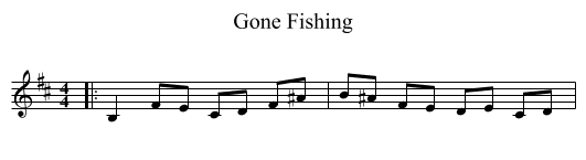Gone Fishing - staff notation