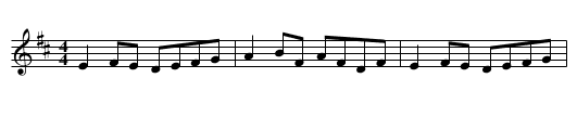 Gone for his Tea - staff notation