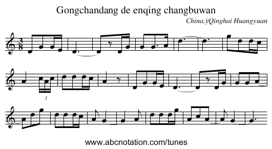 Gongchandang de enqing changbuwan - staff notation