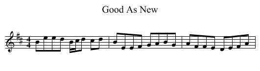 Good As New - staff notation