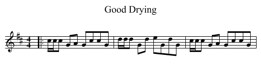 Good Drying - staff notation