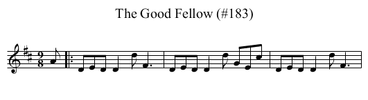 Good Fellow (#183), The - staff notation
