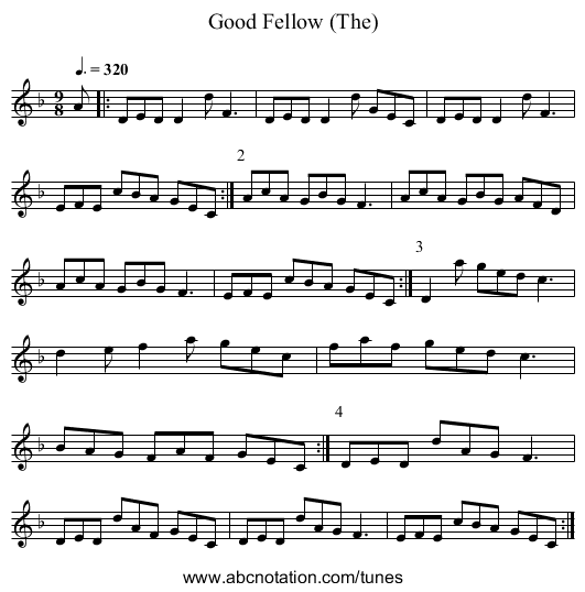 Good Fellow (The) - staff notation