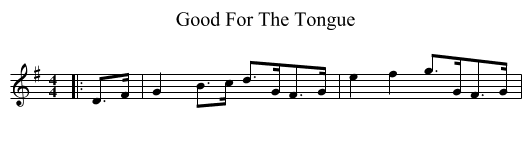 Good For The Tongue - staff notation