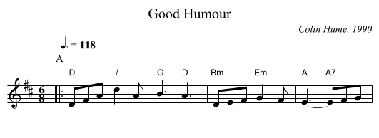 Good Humour - staff notation