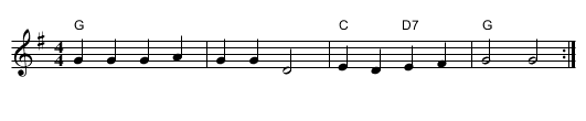 Good King Wenceslas - staff notation