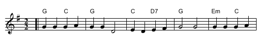 Good King Wenceslas - staff notation