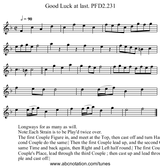 Good Luck at last. PFD2.231 - staff notation