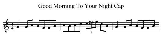 Good Morning To Your Night Cap - staff notation