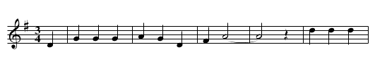 Good Night, Irene - staff notation