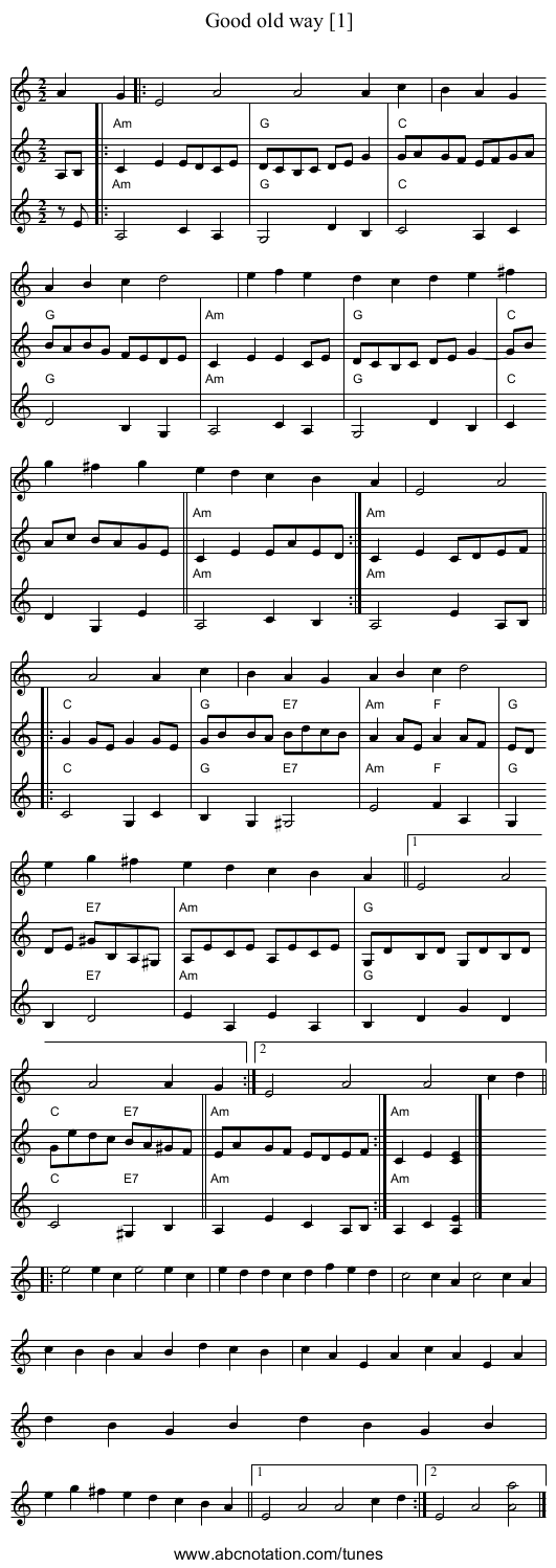 Good old way [1] - staff notation