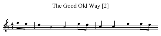 Good Old Way [2], The - staff notation