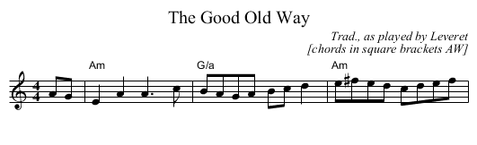 Good Old Way, The  - staff notation