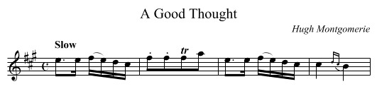 Good Thought, A - staff notation