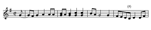 Good-bye Liza Jane - staff notation