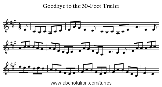 Goodbye to the 30-Foot Trailer - staff notation