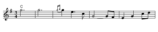 Goodnight Waltz - staff notation