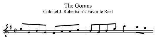 Gorans, The - staff notation