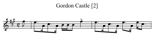 Gordon Castle [2] - staff notation