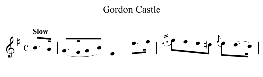 Gordon Castle - staff notation