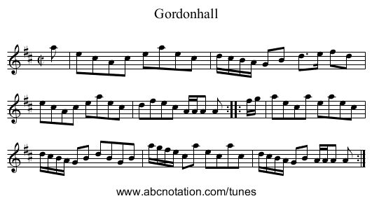 Gordonhall - staff notation