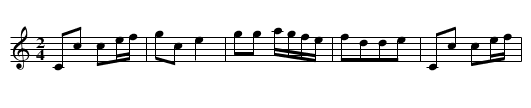 Gordon's [1] - staff notation