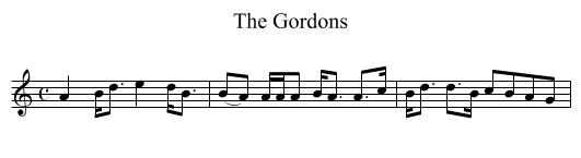 Gordons, The - staff notation