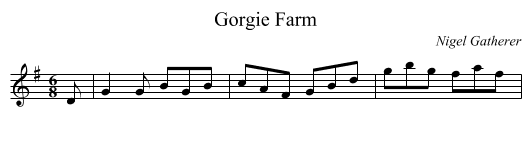 Gorgie Farm - staff notation