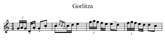 Gorlitza - staff notation