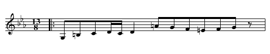 Gornoselsko - staff notation