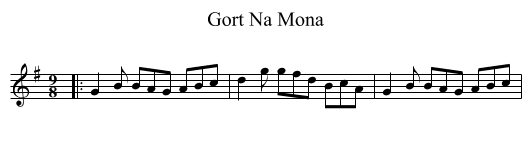 Gort Na Mona - staff notation