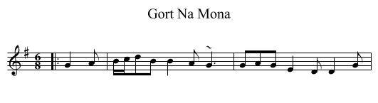 Gort Na Mona - staff notation
