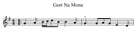 Gort Na Mona - staff notation