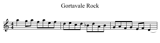 Gortavale Rock - staff notation