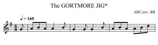 GORTMORE JIG*, The - staff notation