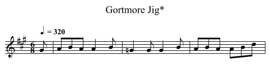Gortmore Jig* - staff notation