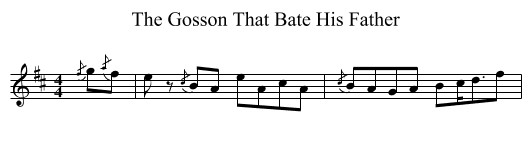 Gosson That Bate His Father, The  - staff notation