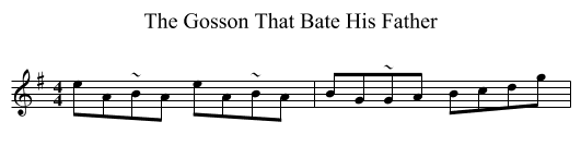 Gosson That Bate His Father, The  - staff notation