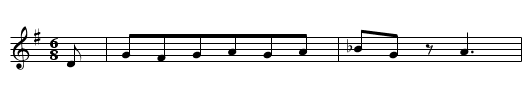 Gottesgericht - staff notation