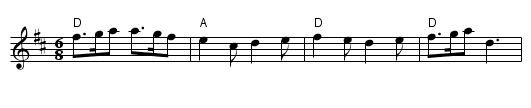 Goudsche Pijpendans - staff notation